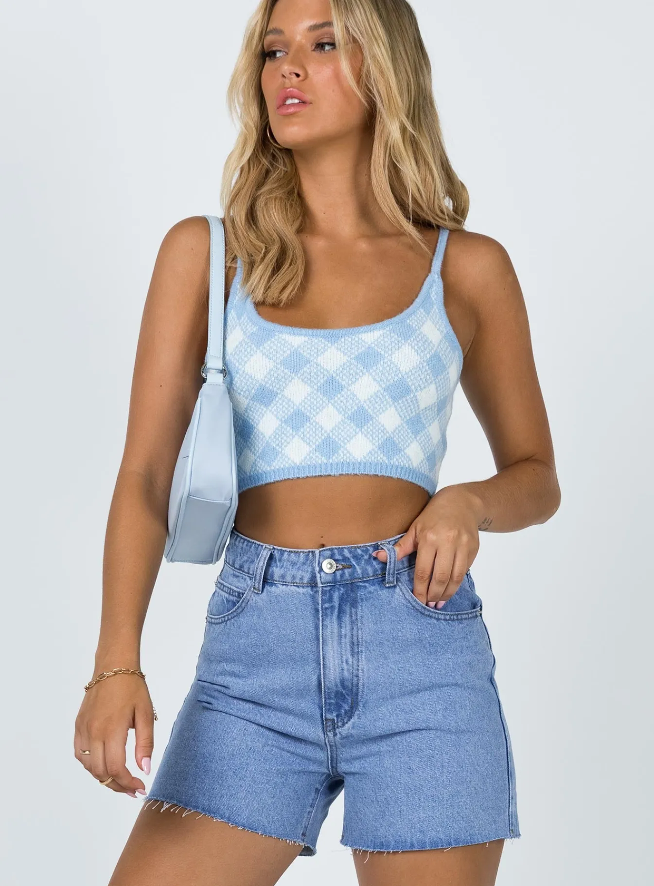 Princess Polly Laurenashorts Midwash Denim Flash Sale