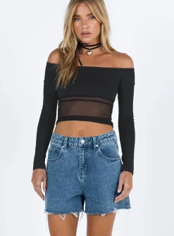 Princess Polly Laurenashorts Dark Wash Denim Shop