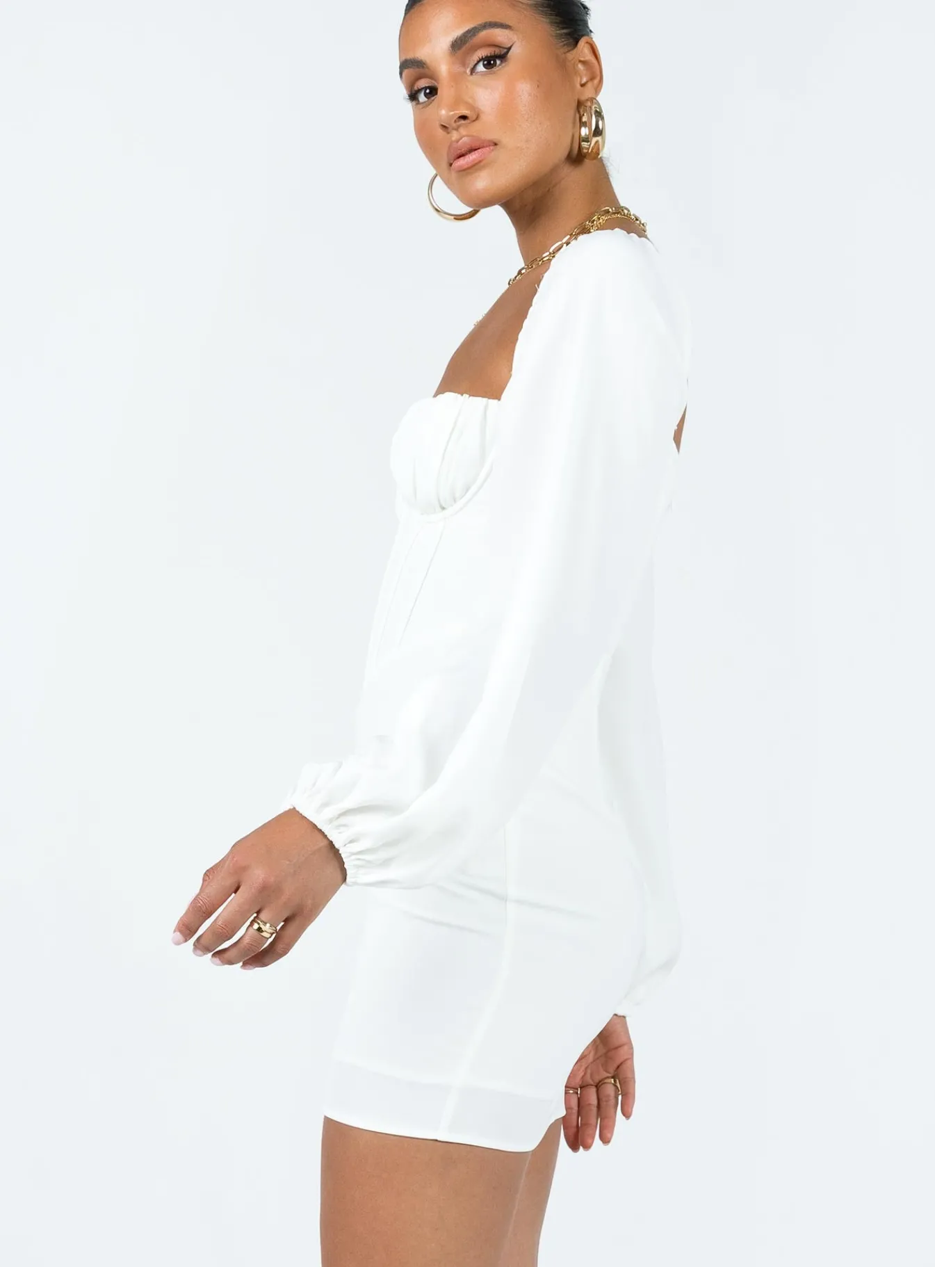Princess Polly Laurie Corset Mini Dress  White Store