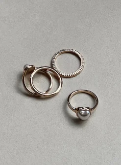 Princess Polly Laurie Ring Pack  Gold Best Sale