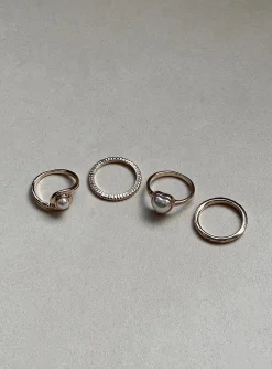 Princess Polly Laurie Ring Pack  Gold Best Sale
