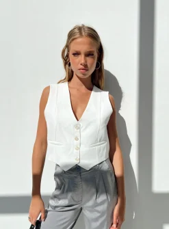 Princess Polly Lavine Vest Top White Sale