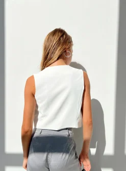 Princess Polly Lavine Vest Top White Sale