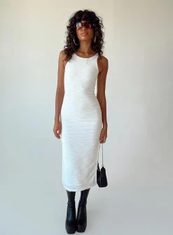 Princess Polly Lazar Midi Dress  White Fashion