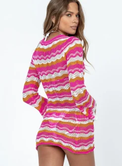 Princess Polly Leah Knit Dress/ Orange Pink Online