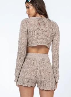 Princess Polly Leah Knit Set  Beige Shop
