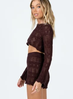 Princess Polly Leah Knit Set  Brown Discount