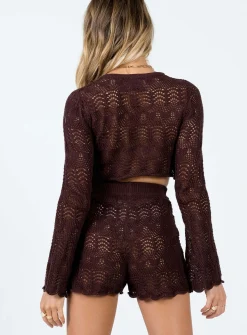 Princess Polly Leah Knit Set  Brown Discount