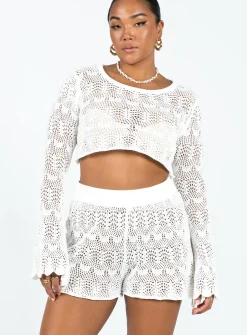 Princess Polly Leah Knit Set  White Discount