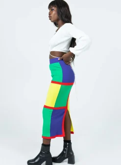 Princess Polly Lego Midi Skirt  Multi Cheap