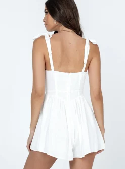 Princess Polly Lehanna Romper  White Sale