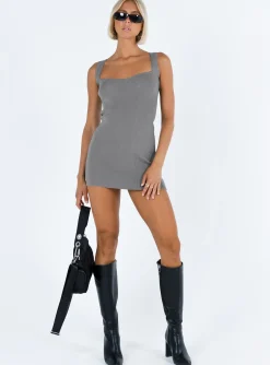 Princess Polly Lehna Mini Dress  Grey Hot