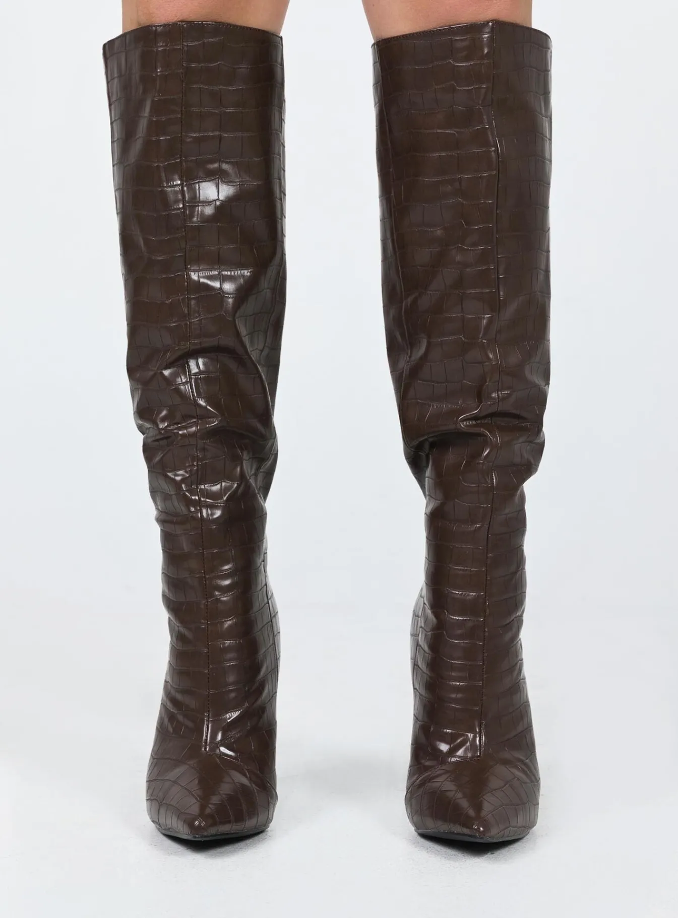 Princess Polly Leighton Boots Brown Sale