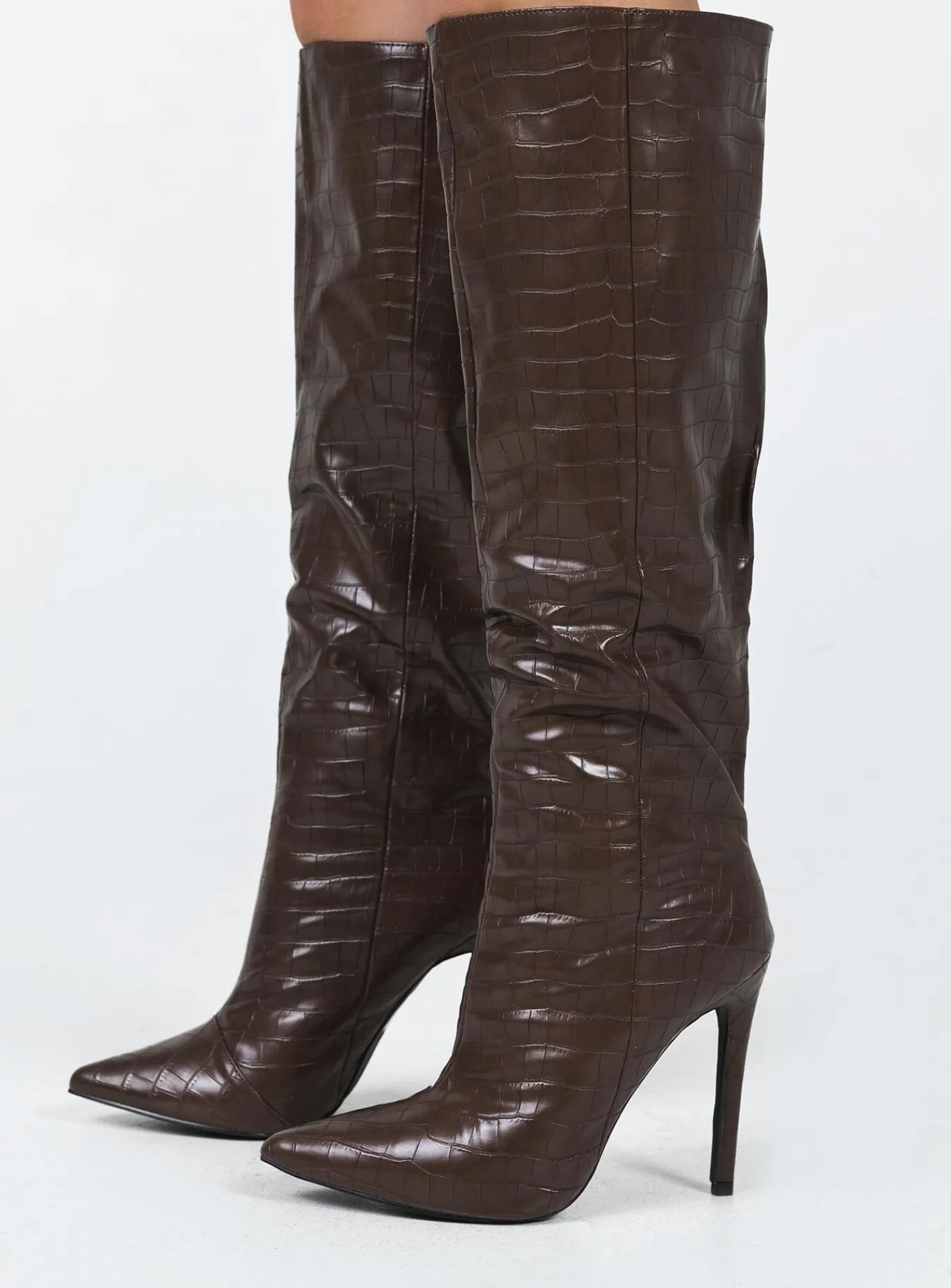 Princess Polly Leighton Boots Brown Sale