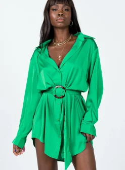 Princess Polly Leighton Mini Dress  Green Best Sale
