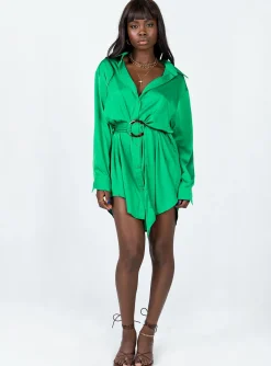 Princess Polly Leighton Mini Dress  Green Best Sale