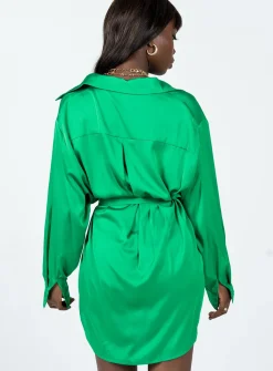 Princess Polly Leighton Mini Dress  Green Best Sale