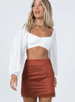 Princess Polly Leila Mini Skirt Brown Cheap
