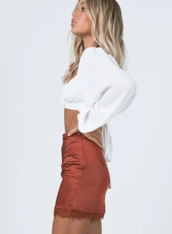 Princess Polly Leila Mini Skirt Brown Cheap