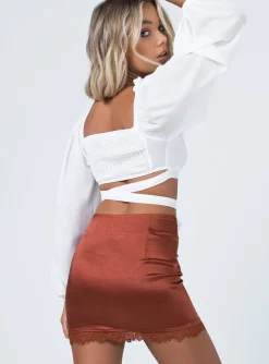 Princess Polly Leila Mini Skirt Brown Cheap