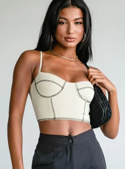 Princess Polly Leilani Top   Beige Cheap