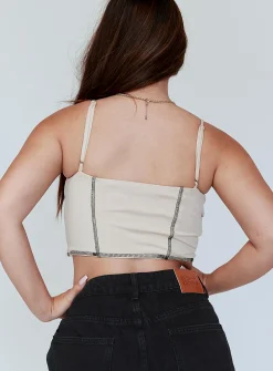 Princess Polly Leilani Top   Beige Cheap