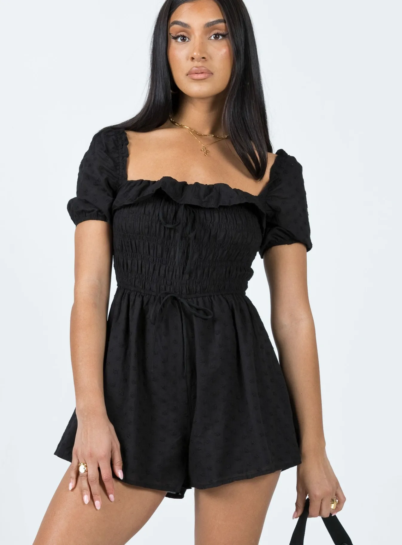 Princess Polly Leni Romper Black Shop