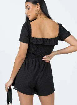 Princess Polly Leni Romper Black Shop