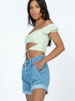 Princess Polly Lennoxshorts  Denim Best Sale