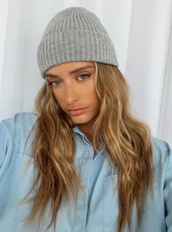 Princess Polly Leo Beanie  Marle Grey Discount