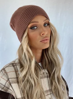 Princess Polly Leo Beanie Brown Hot