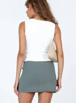 Princess Polly Leo Mini Skirt  Khaki New