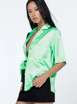 Princess Polly Leona Shirt  Green Online