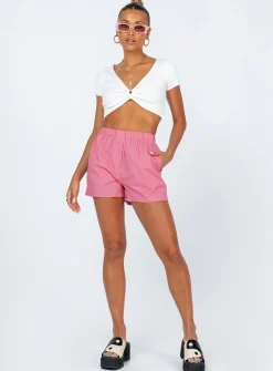Princess Polly Leonara Shorts Pink Flash Sale
