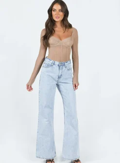 Princess Polly Leonie Bodysuit Beige Fashion
