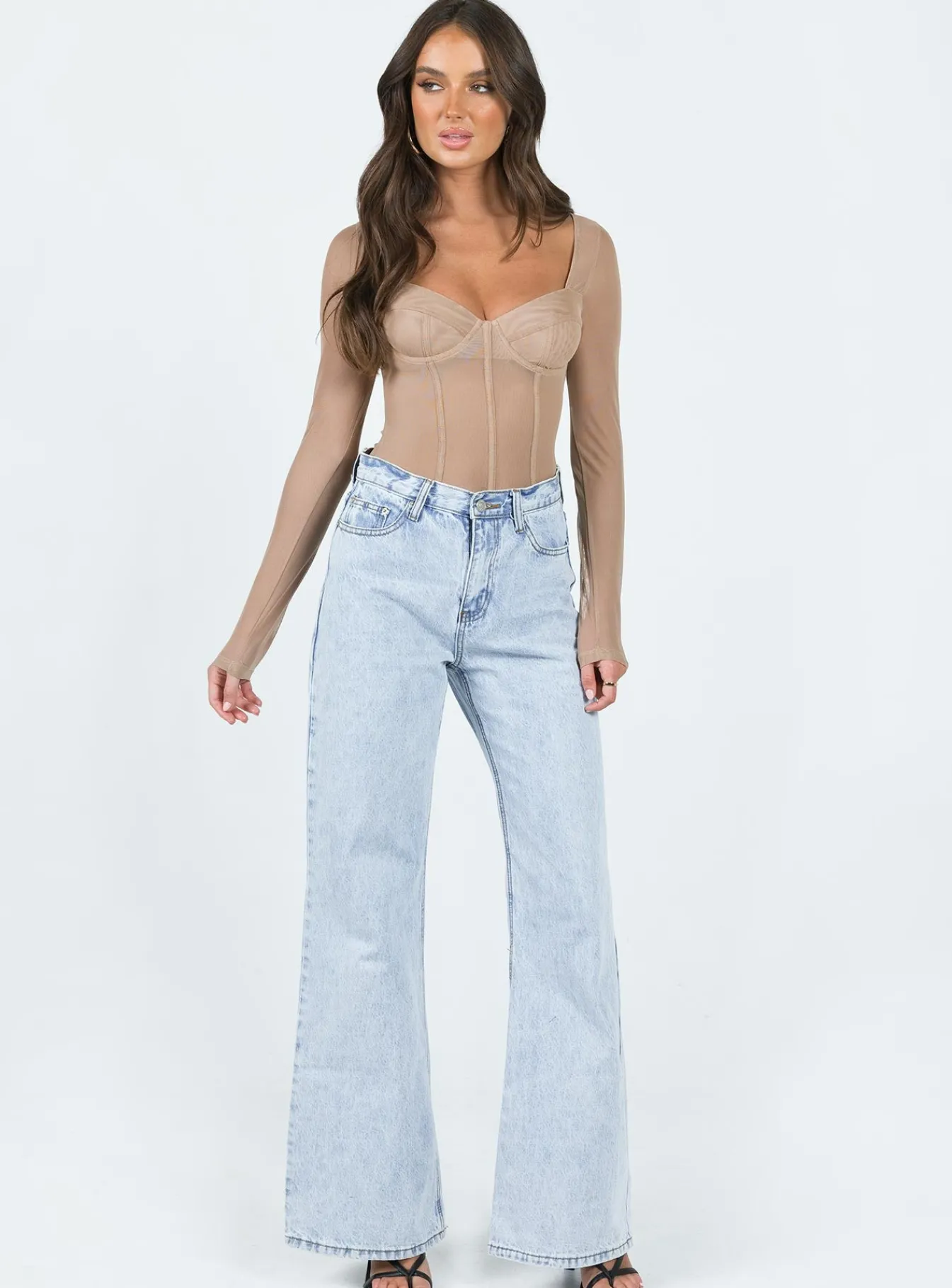 Princess Polly Leonie Bodysuit Beige Fashion