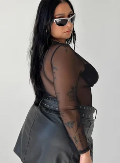 Princess Polly Leonie Bodysuitcurve   Black Fashion
