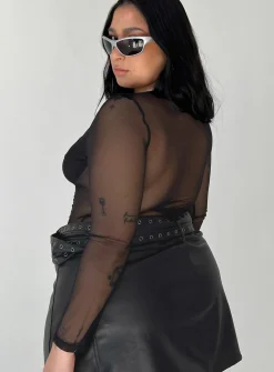 Princess Polly Leonie Bodysuitcurve   Black Fashion