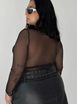 Princess Polly Leonie Bodysuitcurve   Black Fashion