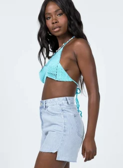 Princess Polly Leonie Lightwashshorts Denim Clearance