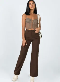 Princess Polly Lerina Top Mushroom   Beige Sale