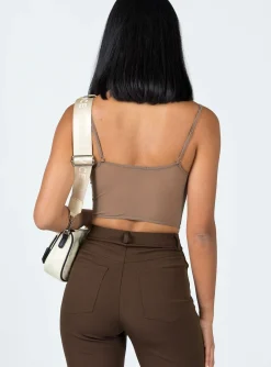 Princess Polly Lerina Top Mushroom   Beige Sale
