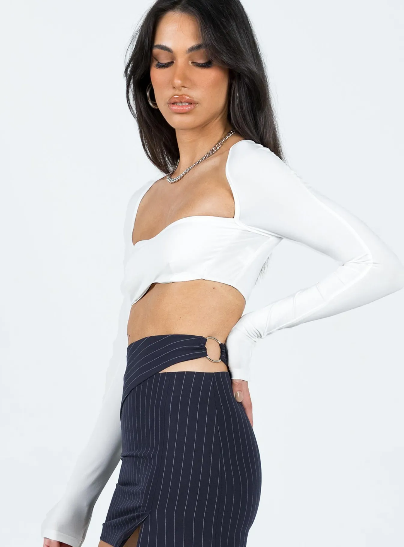 Princess Polly Leska Long Sleeve Top Ivory Sale