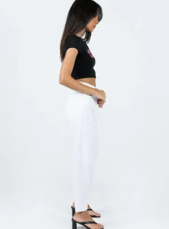 Princess Polly Leta Straight Leg Denim Jeans White Flash Sale