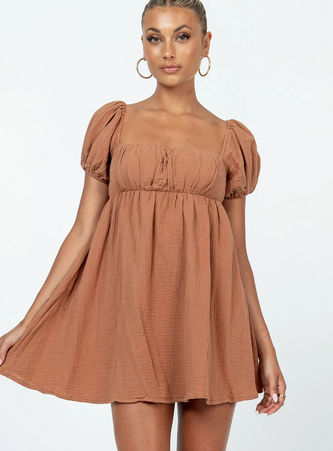 Princess Polly Let'S Dance Mini Dress Brown New