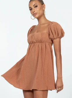 Princess Polly Let'S Dance Mini Dress Brown New