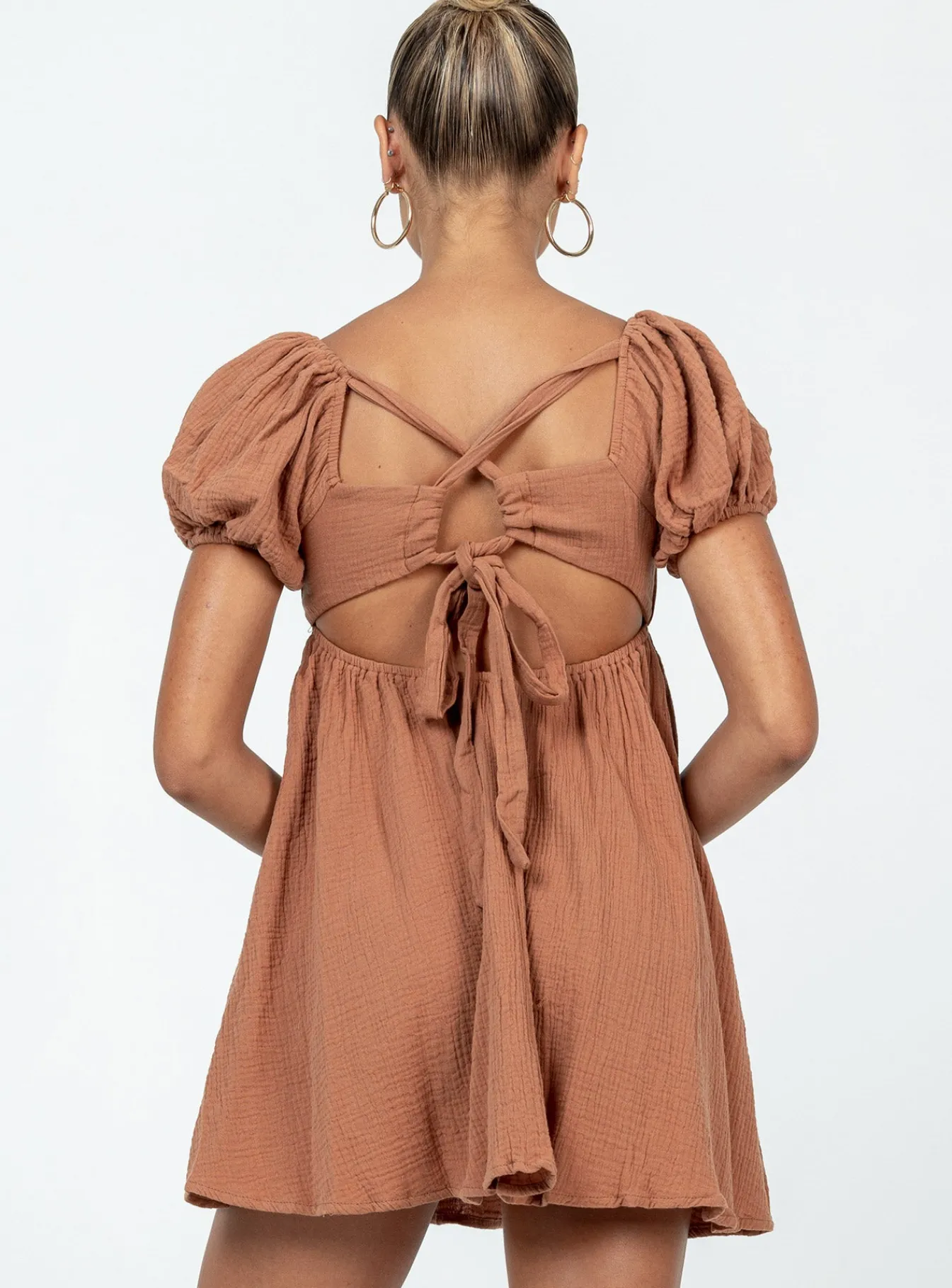 Princess Polly Let'S Dance Mini Dress Brown New