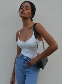 Princess Polly Levey Bodysuit  White Sale