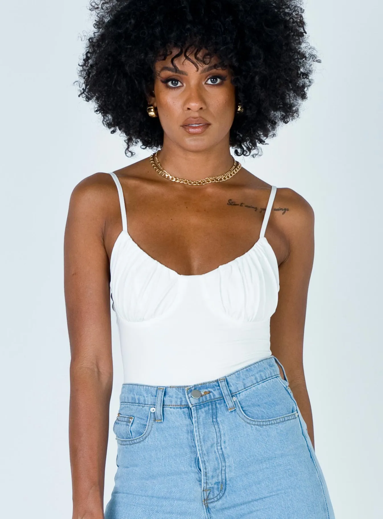 Princess Polly Levey Bodysuit White Sale