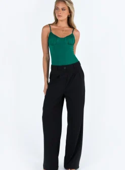 Princess Polly Levey Bodysuit  Green Outlet